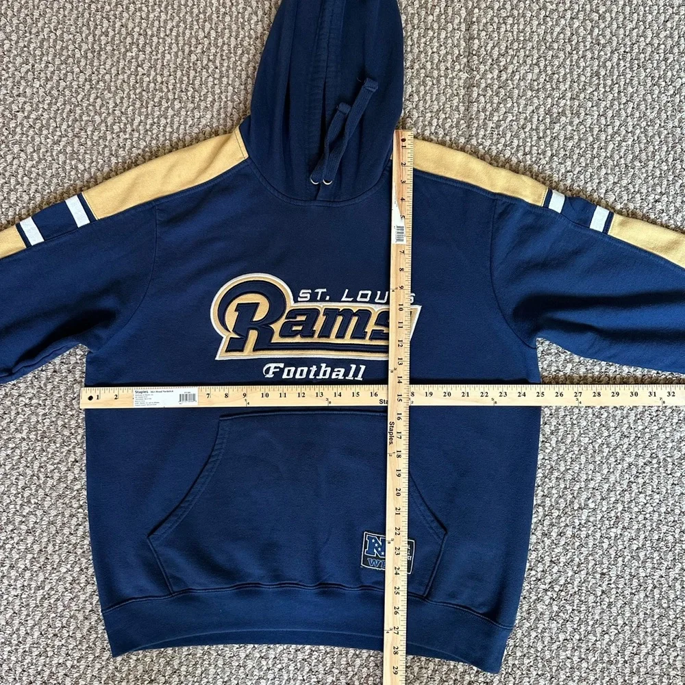 Vintage Y2K NFL St. Louis Rams Hoodie Men’s Size XL Navy Blue/ Yellow - Picture 5 of 5
